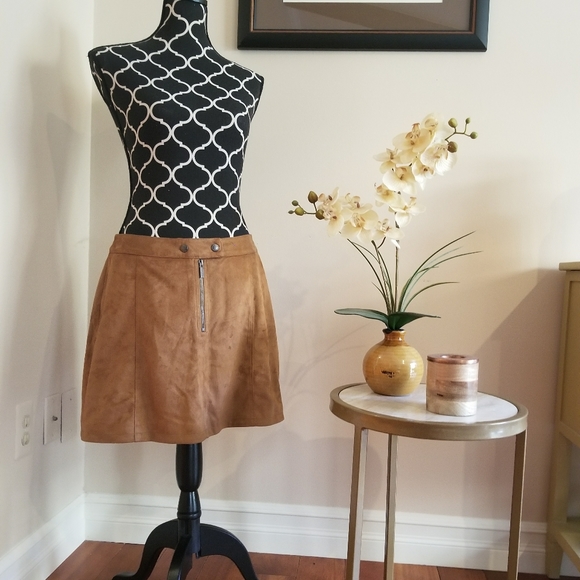 Brown suede skirt fall skirt - Picture 3 of 3